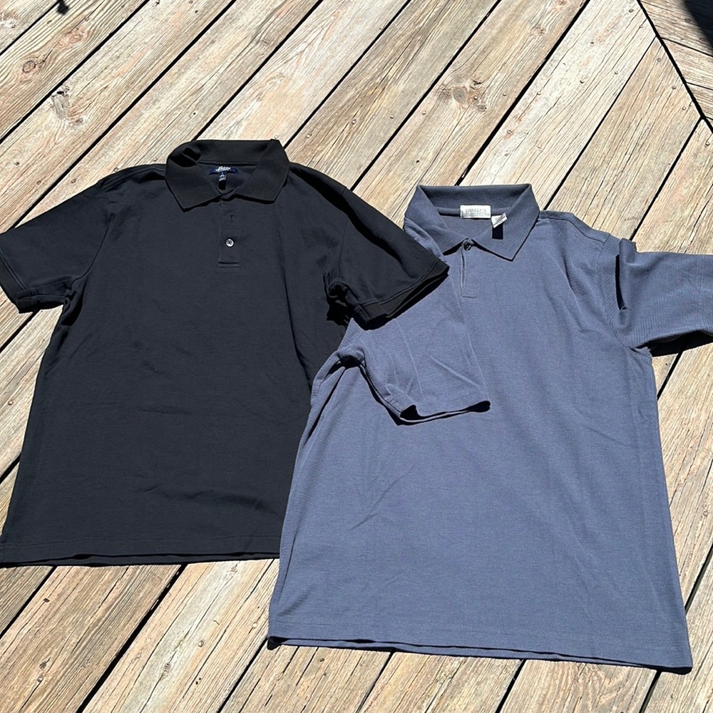 Two cotton polo shirts for good price L